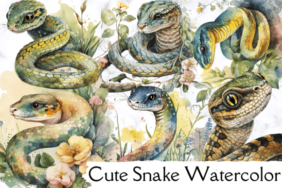 Cute Snakes Watercolor Clipart: An Embroidery Review