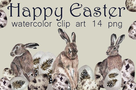 Easter Clip Art Illustrations: Watercolor Eggs Review
