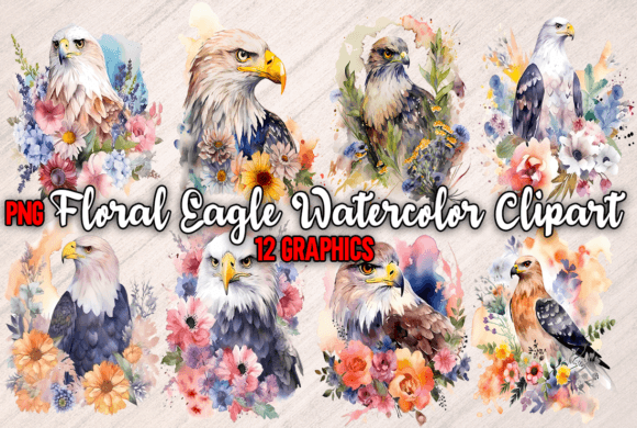 Floral Eagle Watercolor Clipart: An Embroidery Review