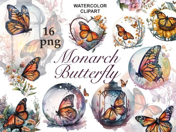 Monarch Butterfly Watercolor Clipart Illustrations Review
