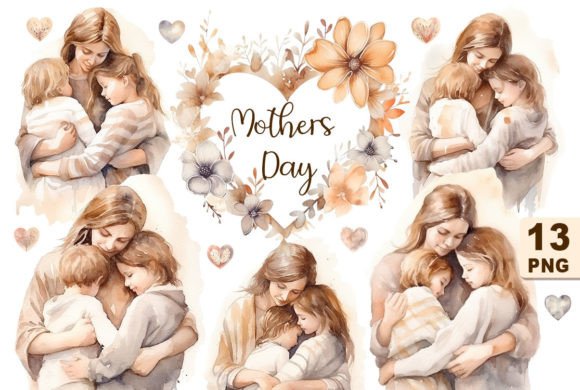 Mother's Day Watercolor Clipart Illustrations Review
