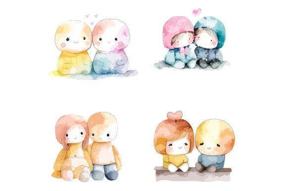 Reviewing Cute Watercolor Baby Couple Love PNG