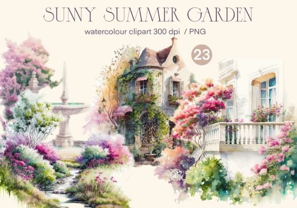 Sunny Summer Garden Clipart: Watercolor Illustrations Review