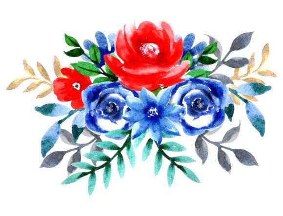 Vibrant Mexican Watercolor PNG Flowers Illustrations