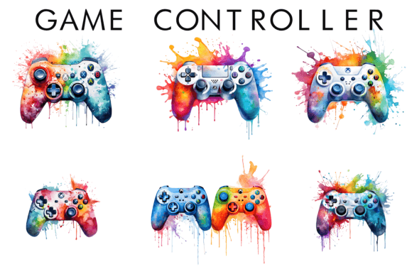 Watercolor Game Controller Clipart Review