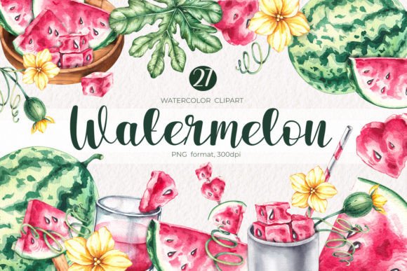 Watercolor Watermelon Clipart PNG: Illustrations Review
