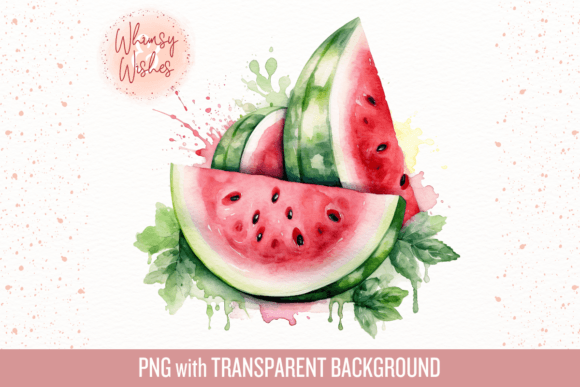 Watermelon Watercolor Illustrations for Sublimation Art